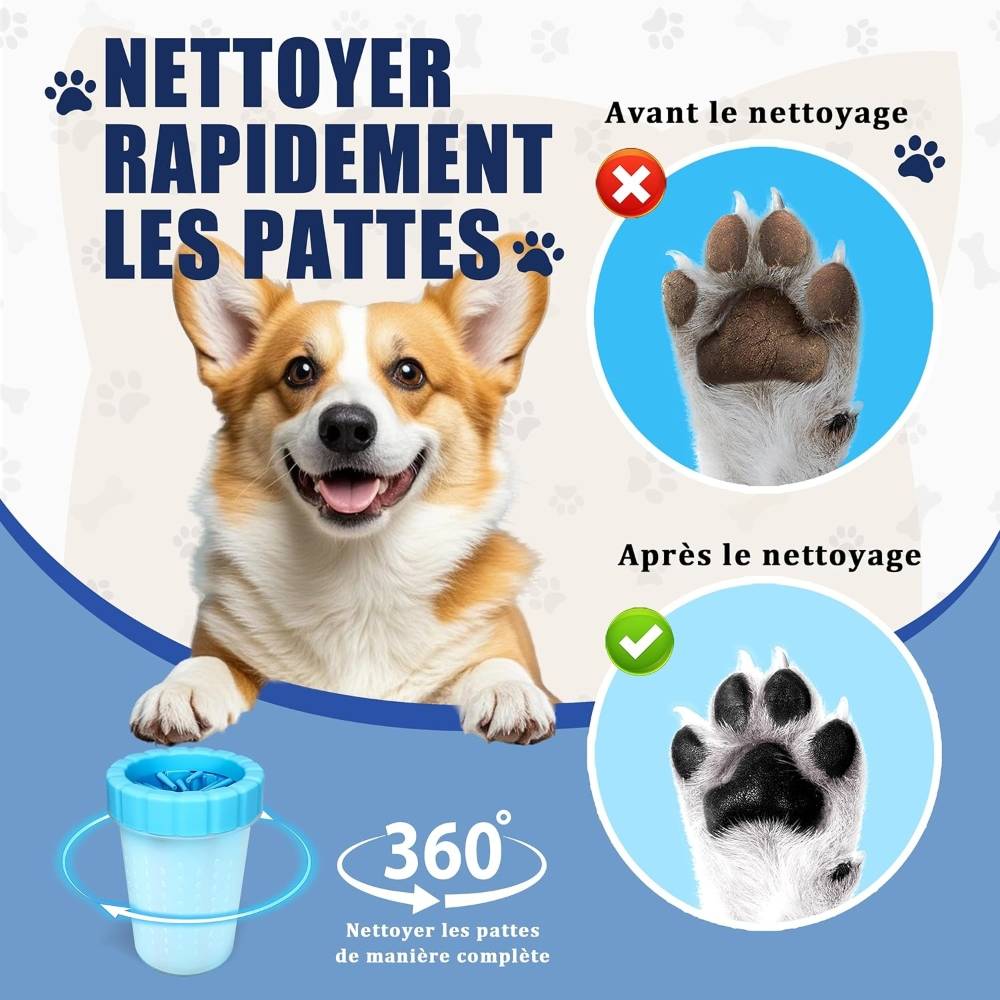 IntiMeg - Gobelet lave-pieds bleu pour chien - IntiMeg - Image 2