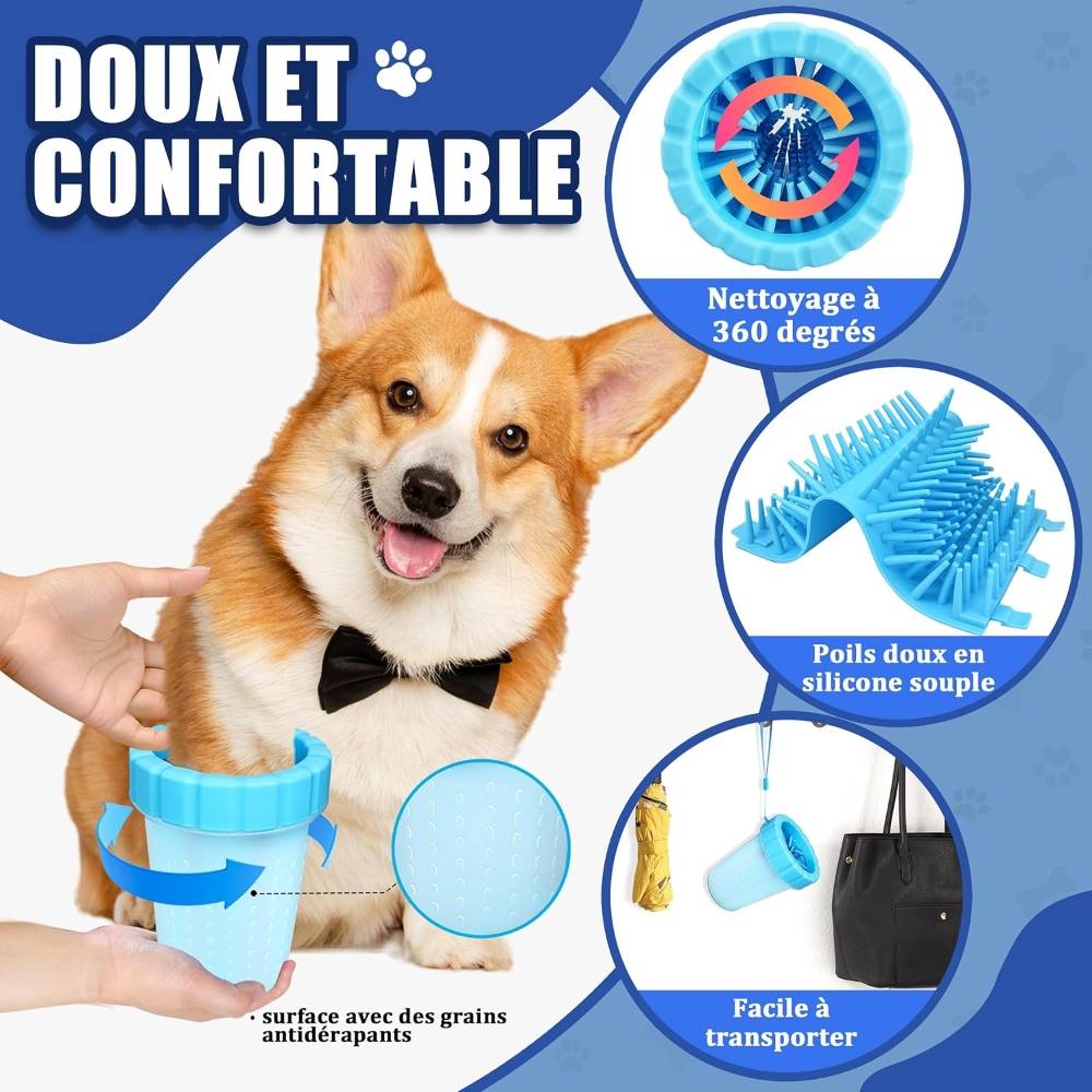 IntiMeg - Gobelet lave-pieds bleu pour chien - IntiMeg - Image 5