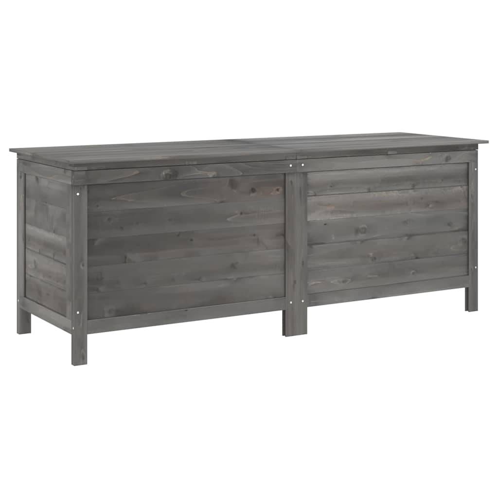 Coffre de jardin bois de sapin anthracite 150 x 50 x 56.5 cm - PANGIVO - Image 2
