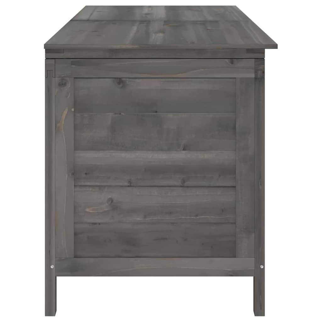 Coffre de jardin bois de sapin anthracite 150 x 50 x 56.5 cm - PANGIVO - Image 5