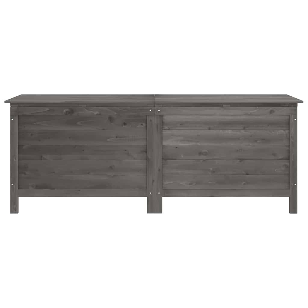 Coffre de jardin bois de sapin anthracite 150 x 50 x 56.5 cm - PANGIVO - Image 4