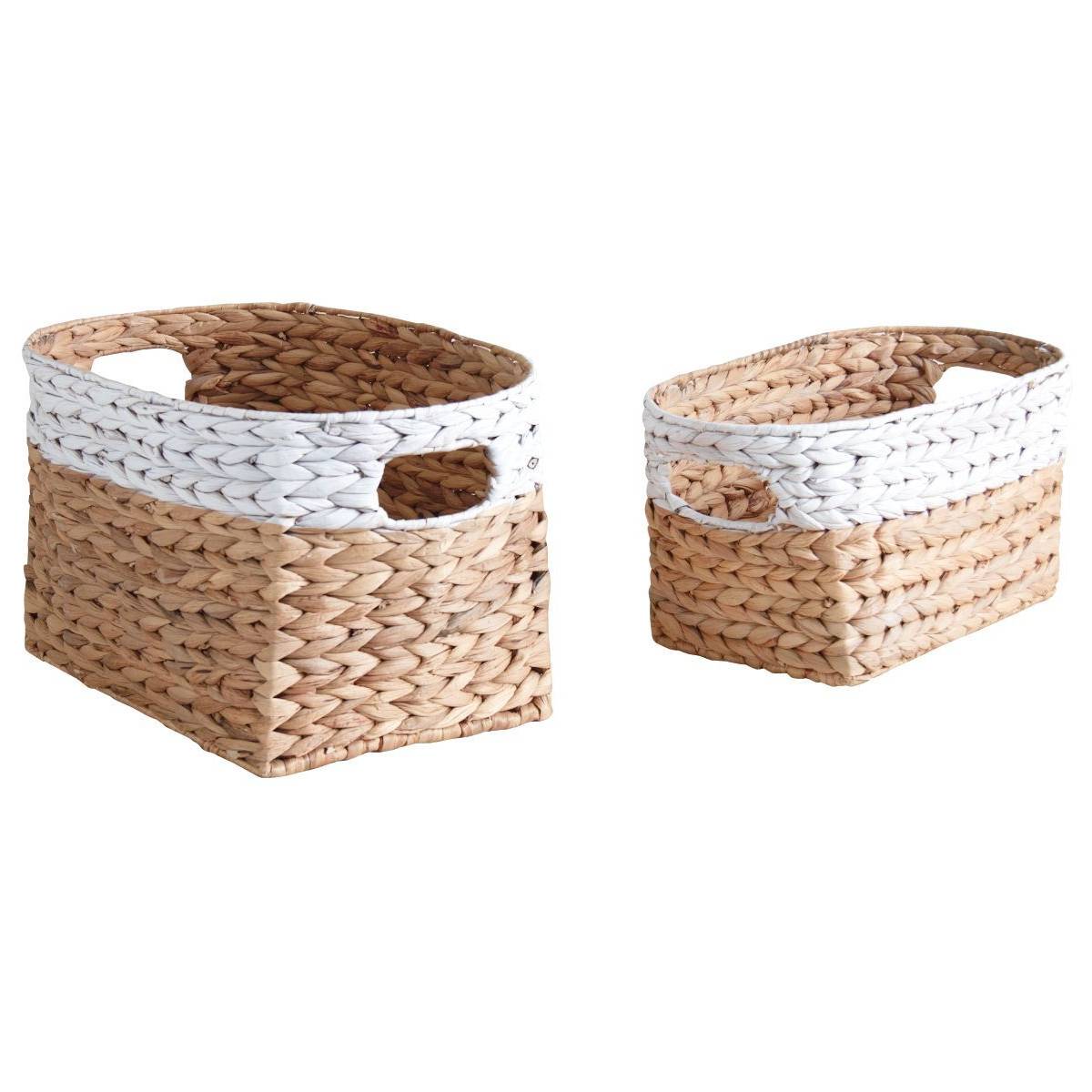 Aubry Gaspard - Corbeilles de rangement en jacinthe (Lot de 2) - Image 1