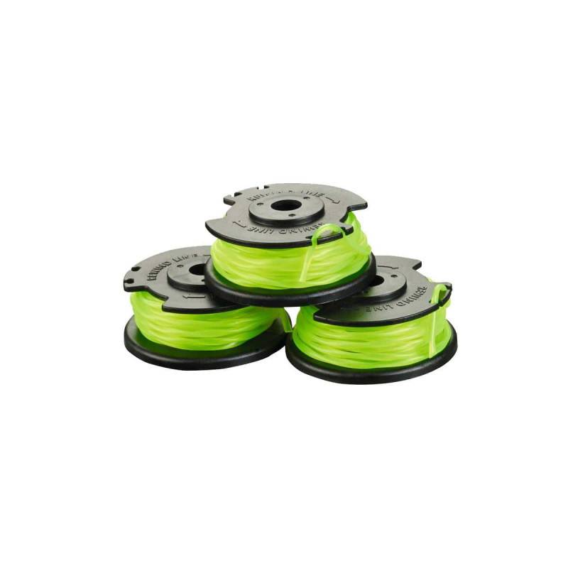 Ryobi - Lot de 3 bobines simple fil torsadé RYOBI 2mm pour coupe-bordures sur batterie RAC143