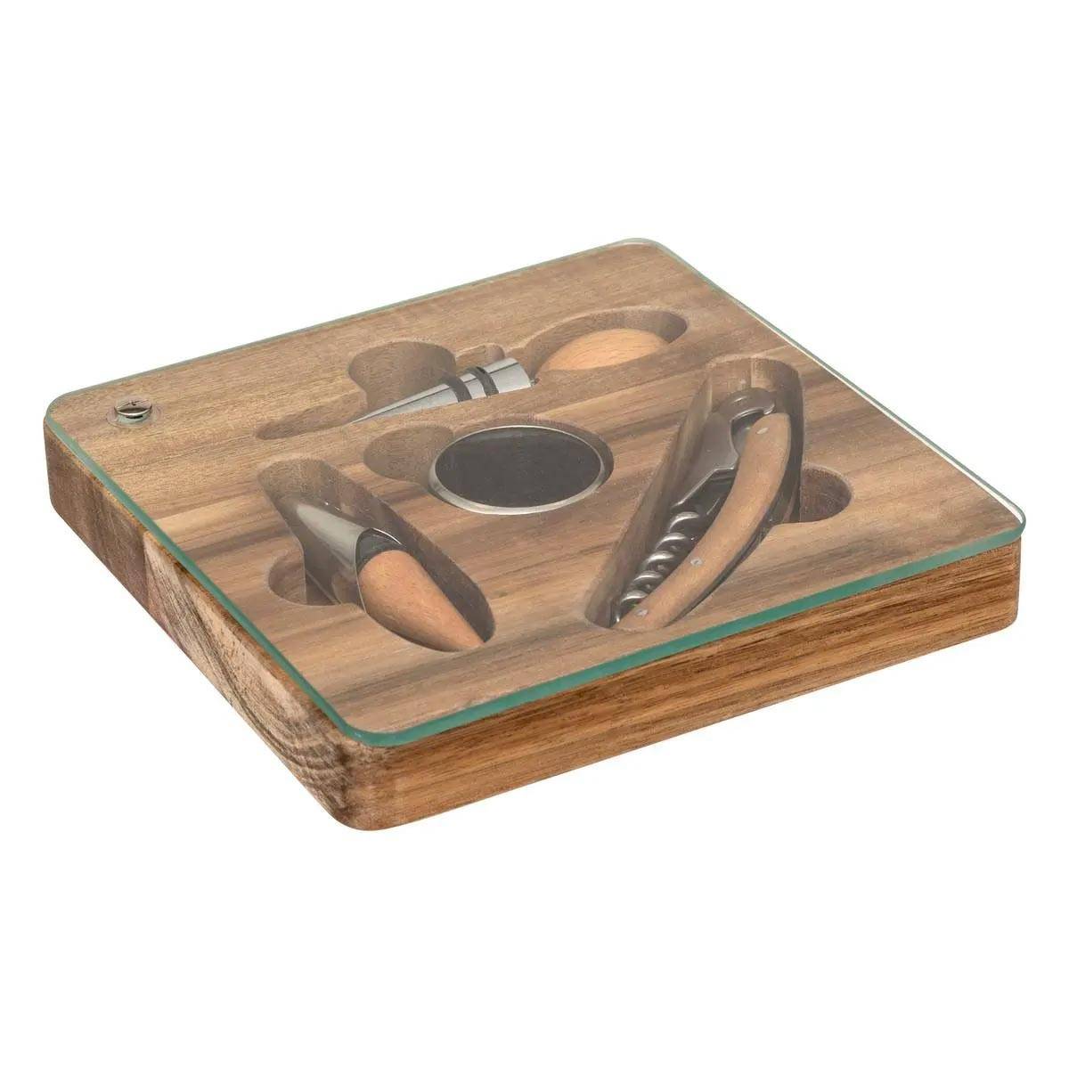 Coffret Sommelier 4 Pièces "Jules" 16cm Marron - Image 1
