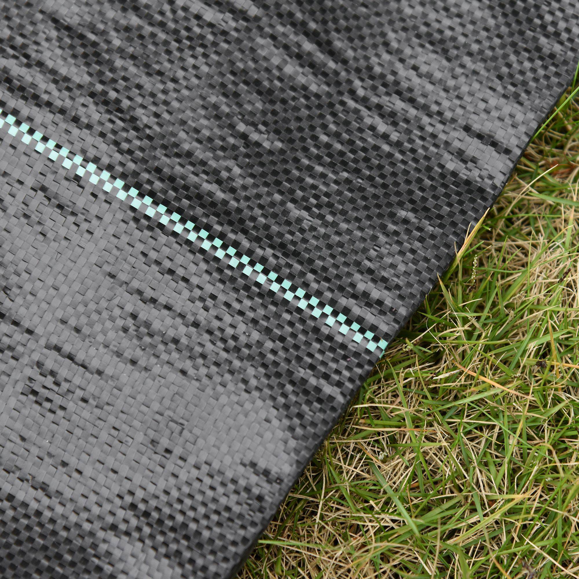 ComfortXL - Toile de paillage polypropylène 2 x 50 m noire pour jardin anti-mauvaises herbes - ComfortXL Outdoor Living - Image 10