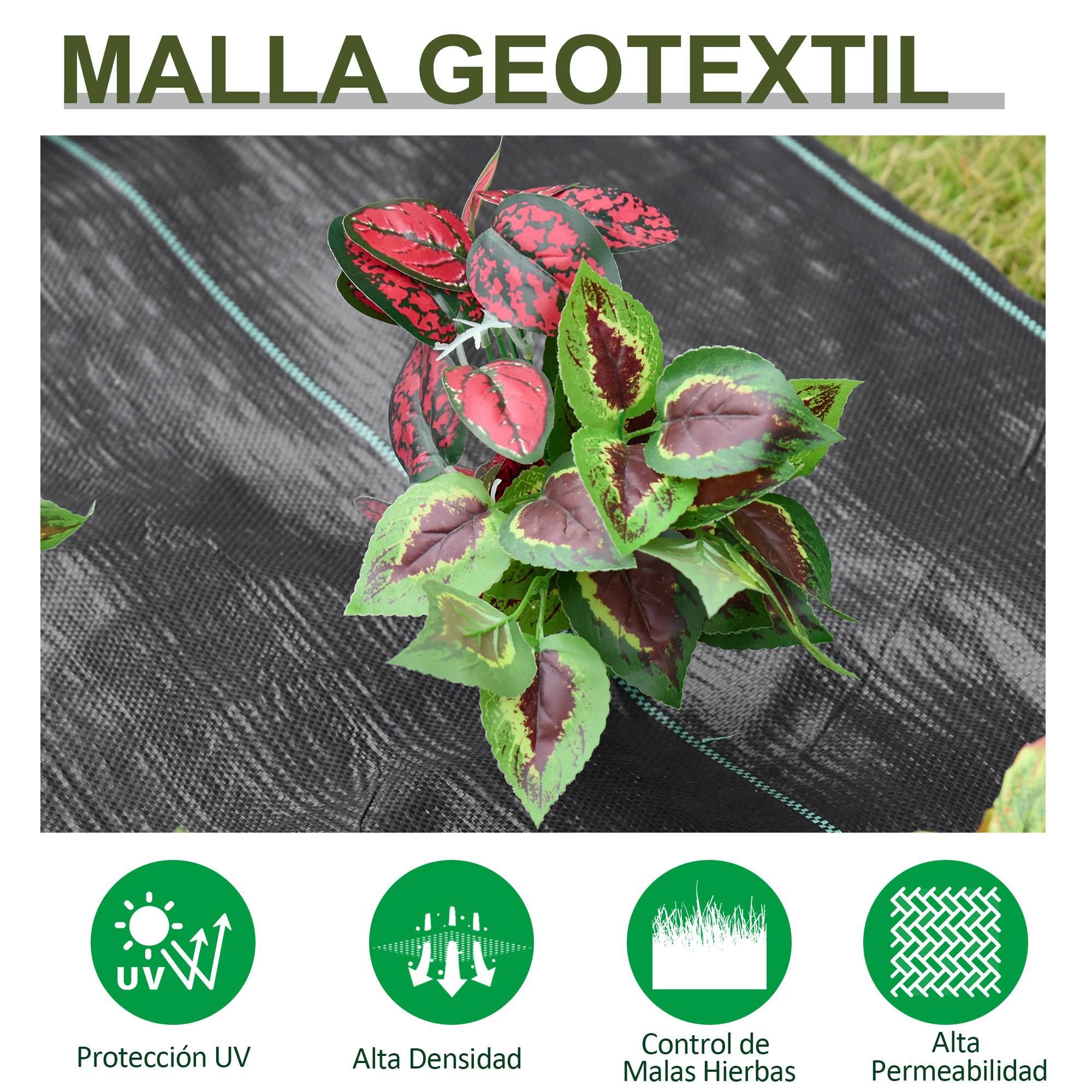 ComfortXL - Toile de paillage polypropylène 2 x 50 m noire pour jardin anti-mauvaises herbes - ComfortXL Outdoor Living - Image 6