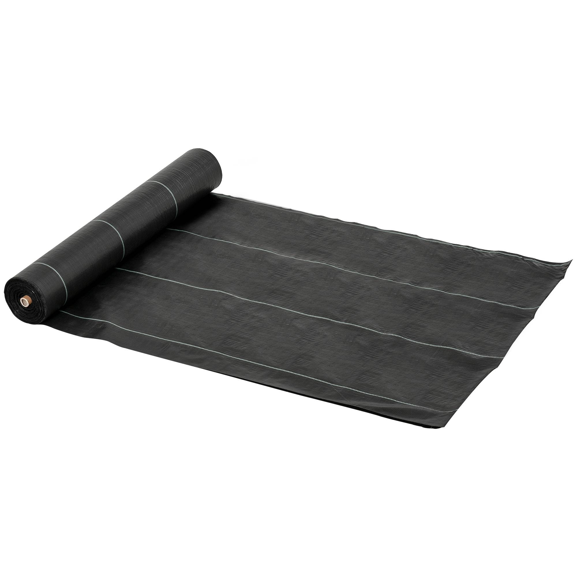ComfortXL - Toile de paillage polypropylène 2 x 50 m noire pour jardin anti-mauvaises herbes - ComfortXL Outdoor Living - Image 2