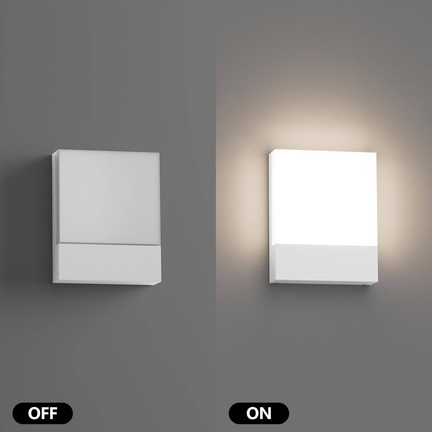 8 in 1 - Lot de 2 24W Lampe Murale LED Intérieur Extérieur IP65 Aluminium 1500Lumen pour Entrée Couloir Escaliers Blanc Neutre 4500K - Image 2