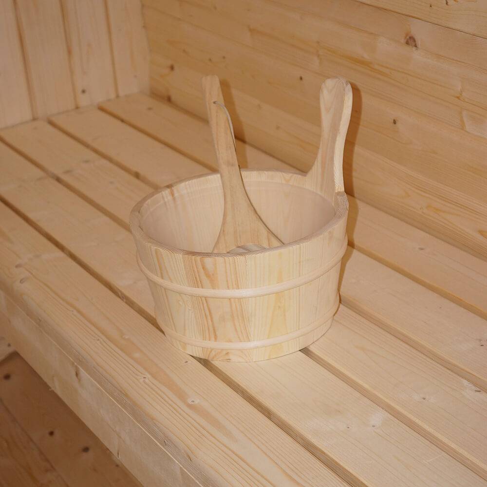 Sauna extérieur HOME DELUXE CUBE DELUXE L - 184 x 220 cm pour 4 personnes - Image 8