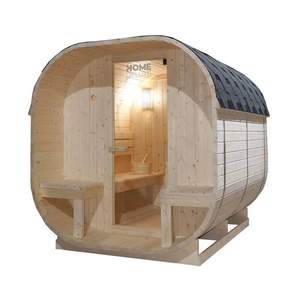 Sauna extérieur HOME DELUXE CUBE DELUXE L - 184 x 220 cm pour 4 personnes - Image 1