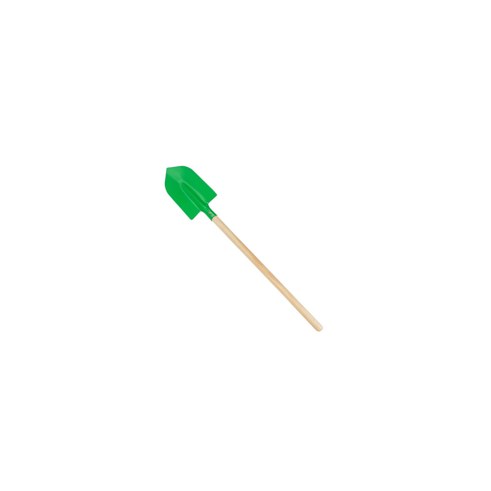 Jouet de plage - Pelle ronde pour enfant - Vert - Manche en bois - Image 1