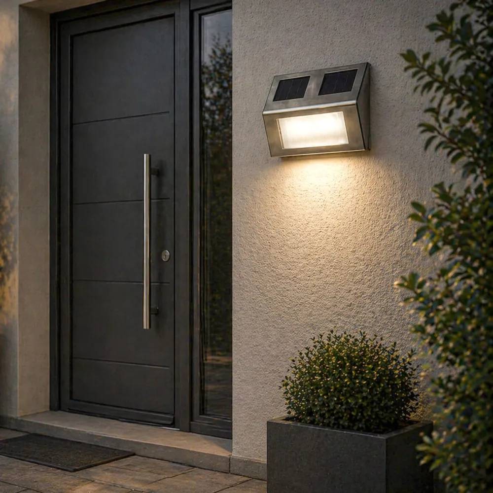 Autre - Lot de 4 lampes solaires LED inox – Éclairage extérieur éco - Image 1