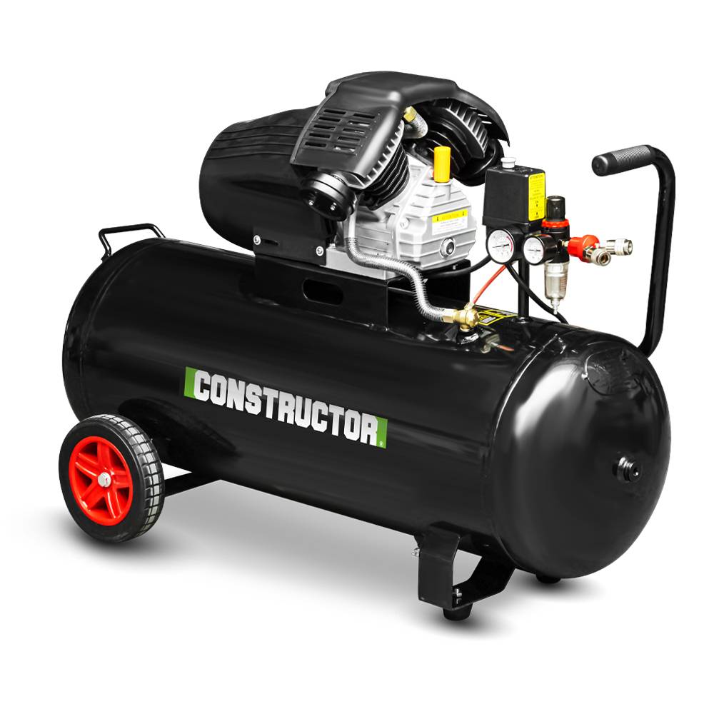 Constructor - Compresseur à huile 100L bicylindre - 8 bars - 2.2Kw - Constructor