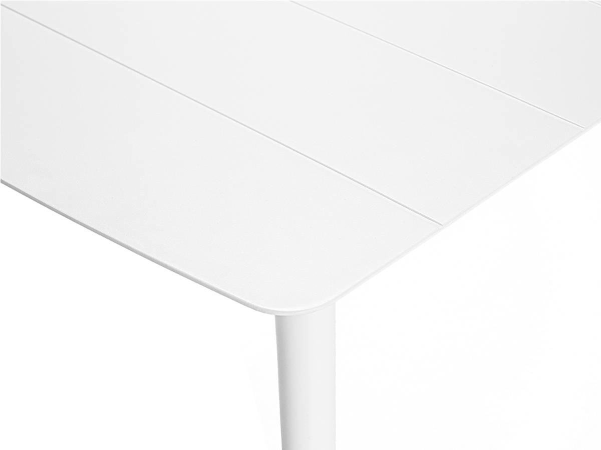 Table de jardin rectangulaire en aluminium blanc Corfou avec 4 chaises Corfou - 4 places - Jardiline - Image 6