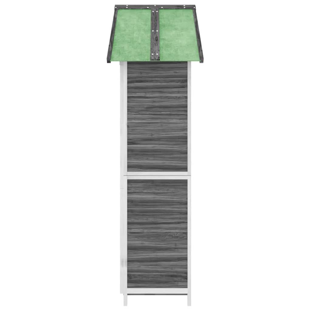 Abri à outils 0.47m² - Cabane à outils - Abri de jardin gris 89x52,5x175 cm bois massif pin MAISON CHIC - Image 6