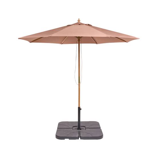 Parasol droit Tissu Marron TOSCANA - Beliani - Image 3