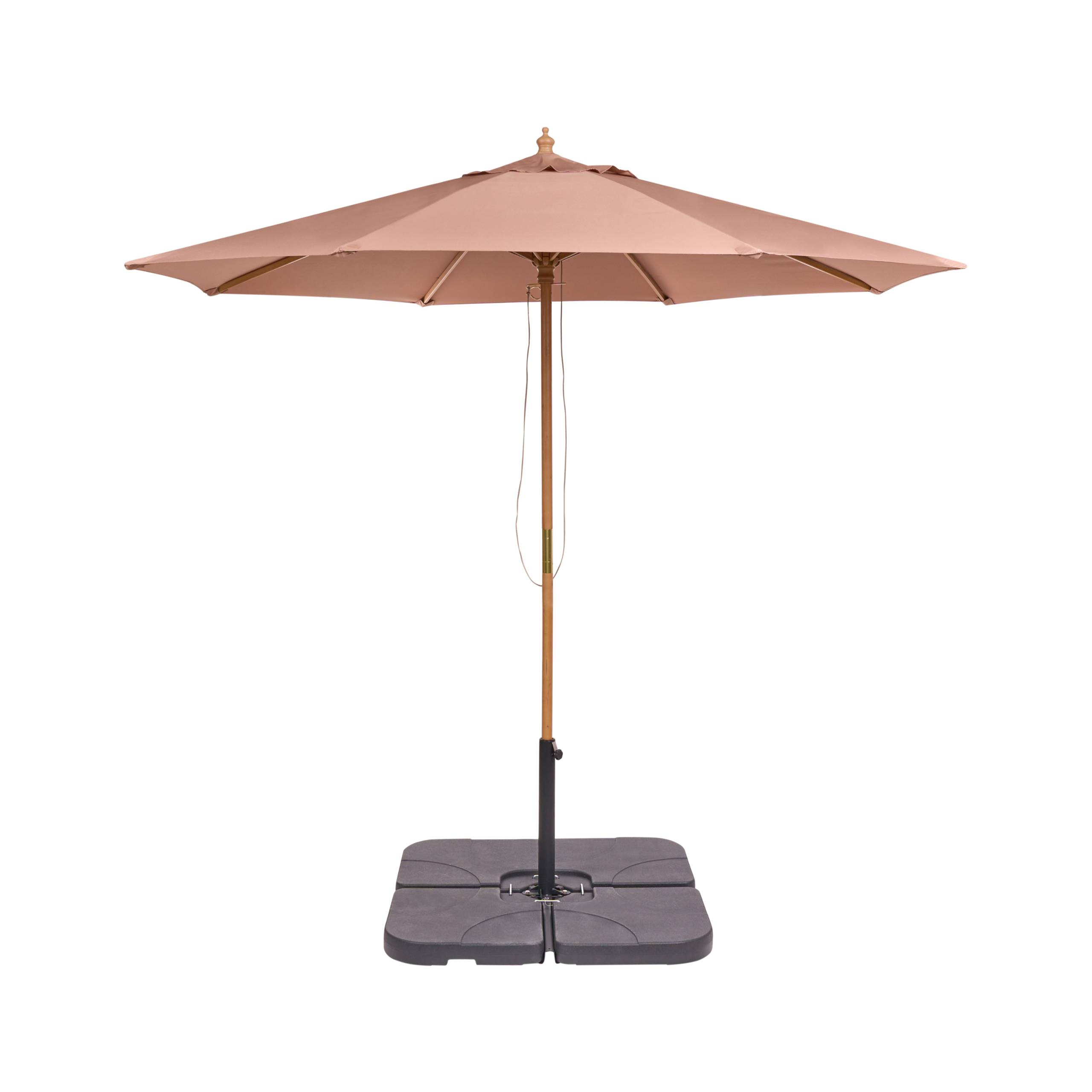 Parasol droit Tissu Marron TOSCANA - Beliani - Image 3