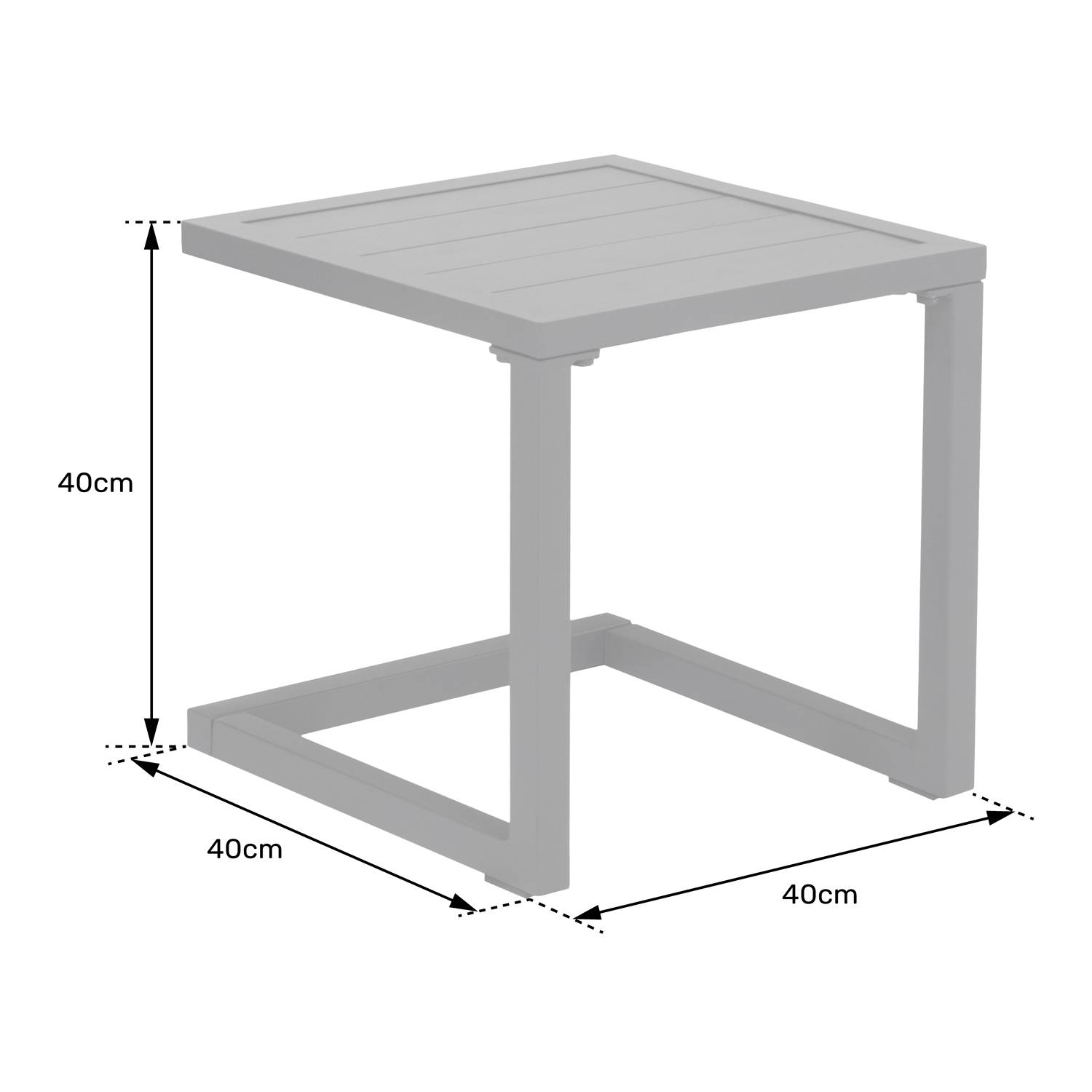 Table d'appoint BARBADOS en aluminium terracotta - HAPPY GARDEN - Image 4