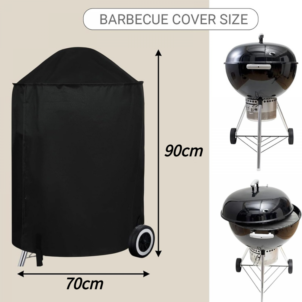 Housse pour barbecue -Housse de protection，Robuste - Tissu Oxford 210D - Résistante au vent - Résistante aux UV et aux déchirures(70 x 90 cm)-Lytech - Image 2