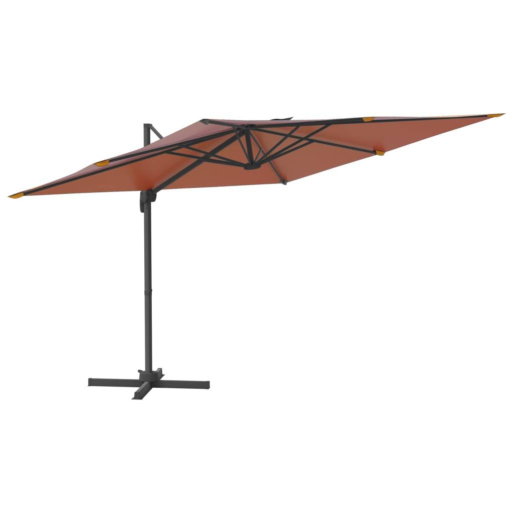Helloshop26 - Parasol meuble de jardin cantilever à led 400 x 300 cm orange - Image 1