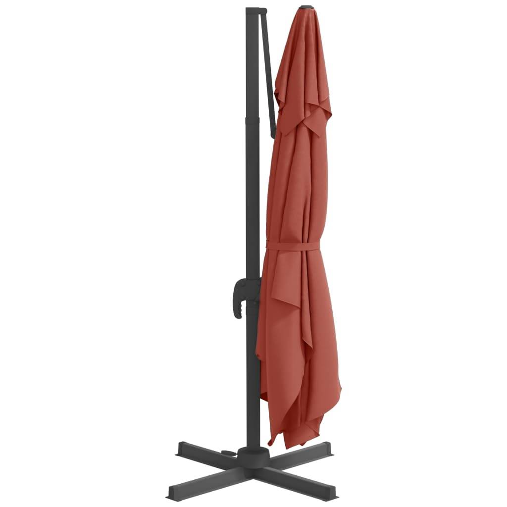 Helloshop26 - Parasol meuble de jardin cantilever à led 400 x 300 cm orange - Image 6