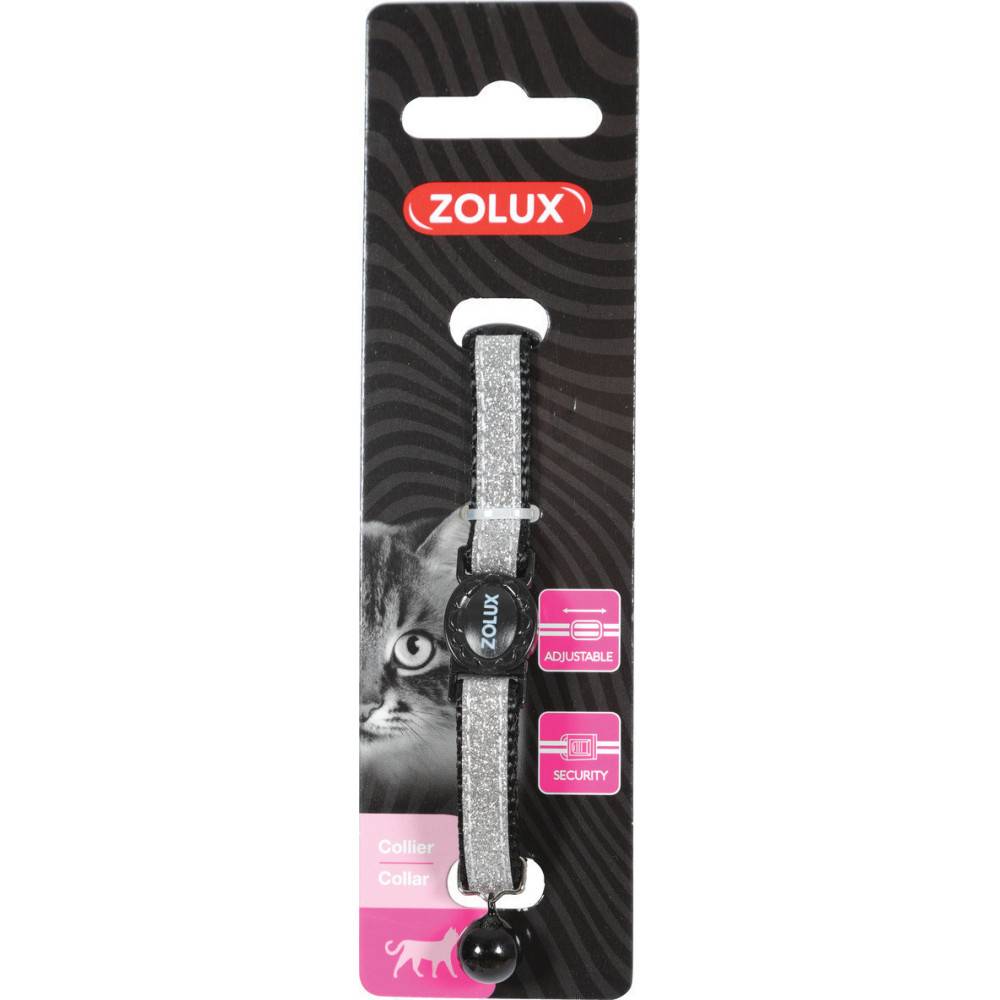 Zolux - zolux - Collier SHINY nylon réglable de 17 à 30 cm, noir pour chat - Image 2