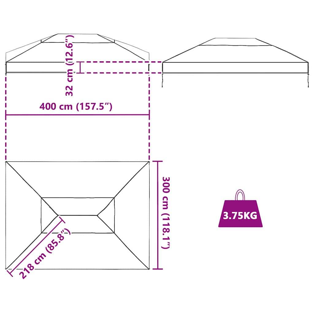 ComfortXL - Housse de Rechange PVC pour Pergola Imperméable et Anti-Gel 4x3 m Transparent - ComfortXL Outdoor Living - Image 9