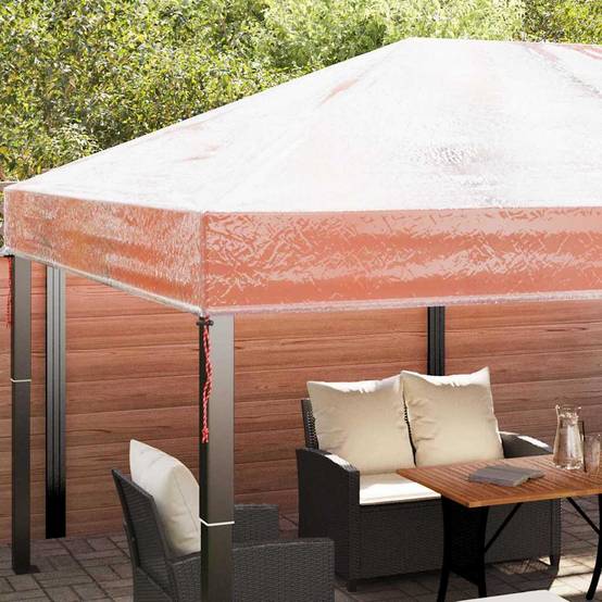 ComfortXL - Housse de Rechange PVC pour Pergola Imperméable et Anti-Gel 4x3 m Transparent - ComfortXL Outdoor Living - Image 4
