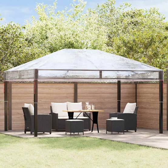 ComfortXL - Housse de Rechange PVC pour Pergola Imperméable et Anti-Gel 4x3 m Transparent - ComfortXL Outdoor Living - Image 3