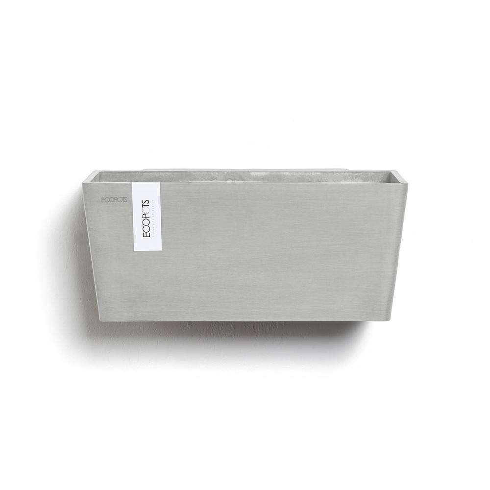 Ecopots - Pot suspension mural Manhattan Wall M Blanc Gris - 35 x 17,2 x H. 15 cm - 5,6 L ECOPOTS - Image 1