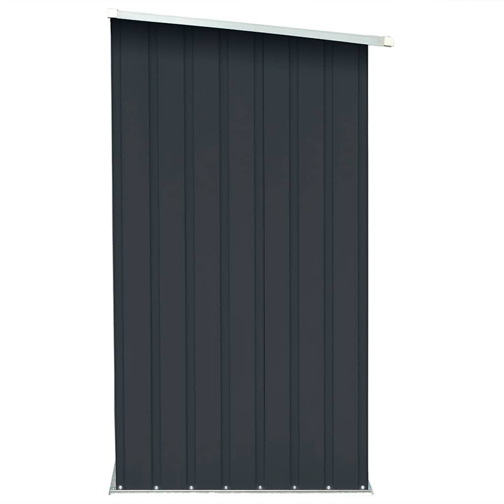 Range-bûches Acier Galvanisé 2m³ Design Moderne 163x83x154cm Anthracite - ComfortXL Outdoor Living - Image 4