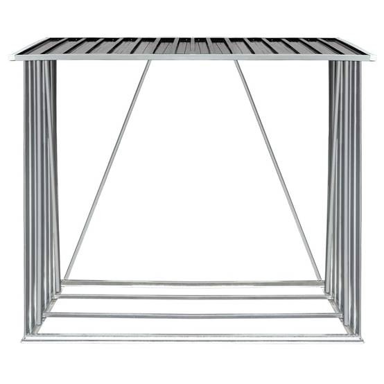 Range-bûches Acier Galvanisé 2m³ Design Moderne 163x83x154cm Anthracite - ComfortXL Outdoor Living - Image 5