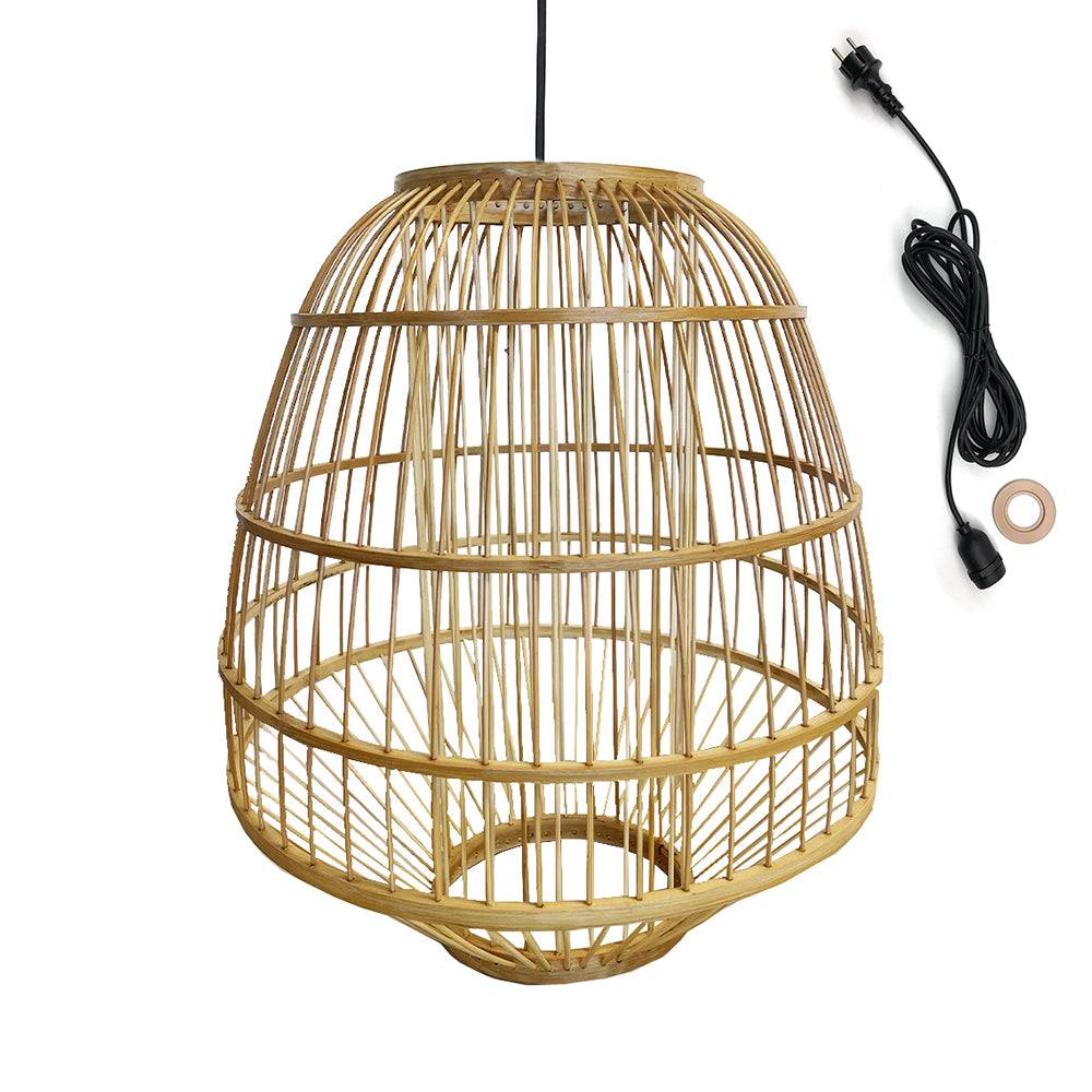 Lumisky - Suspension d'extérieur avec cable MYKONOS Beige Rotin 5m - Image 1