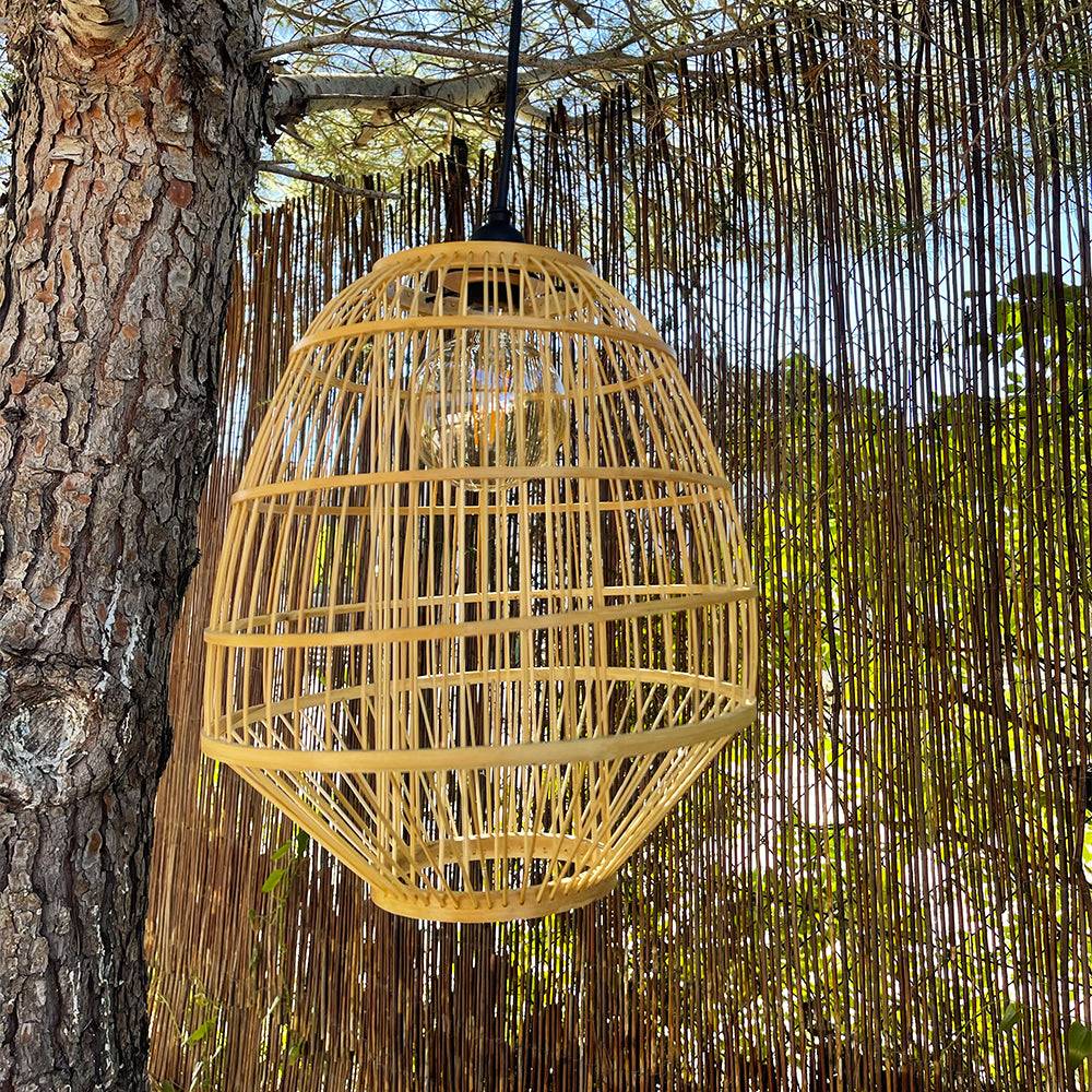 Lumisky - Suspension d'extérieur avec cable MYKONOS Beige Rotin 5m - Image 4