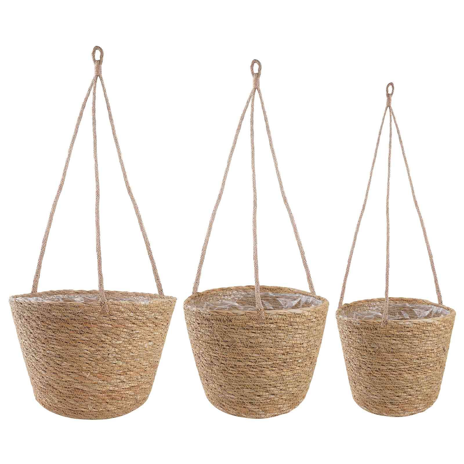Vidaxl - Décoration Intérieure 3 pc Naturel Ø26 x 19 cm 100 % Herbe de mer vidaXL 42012249 - Image 2