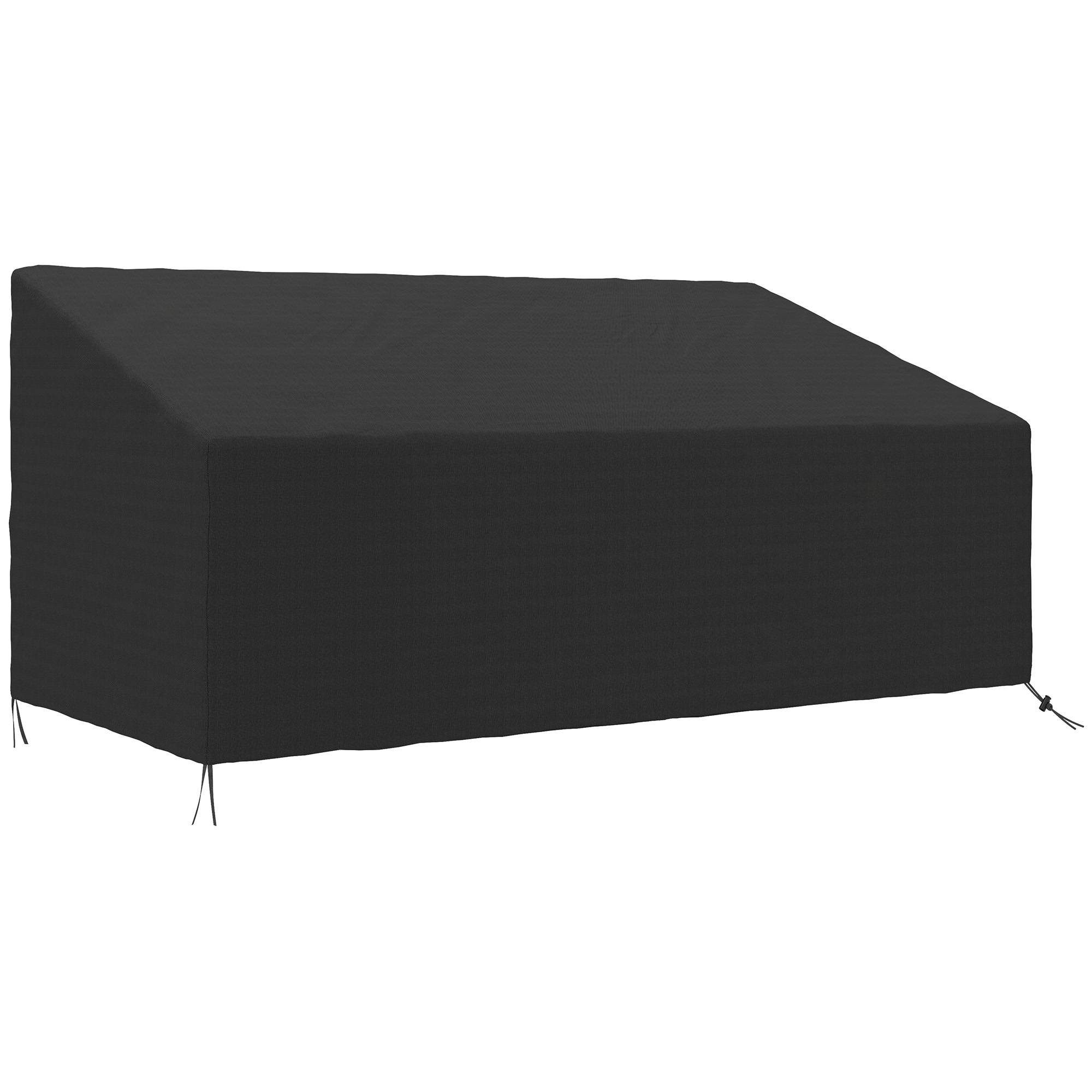 Outsunny - Housse de canapé exterieur imperméable 3 places 600D tissu oxford - 218 x 111 x 63/101 cm - noir - Outsunny - Image 1