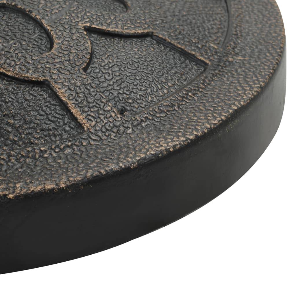 Vidaxl - Socle rond de parasol Polyrésine 13 kg Bronze vidaXL 45200 - Image 5