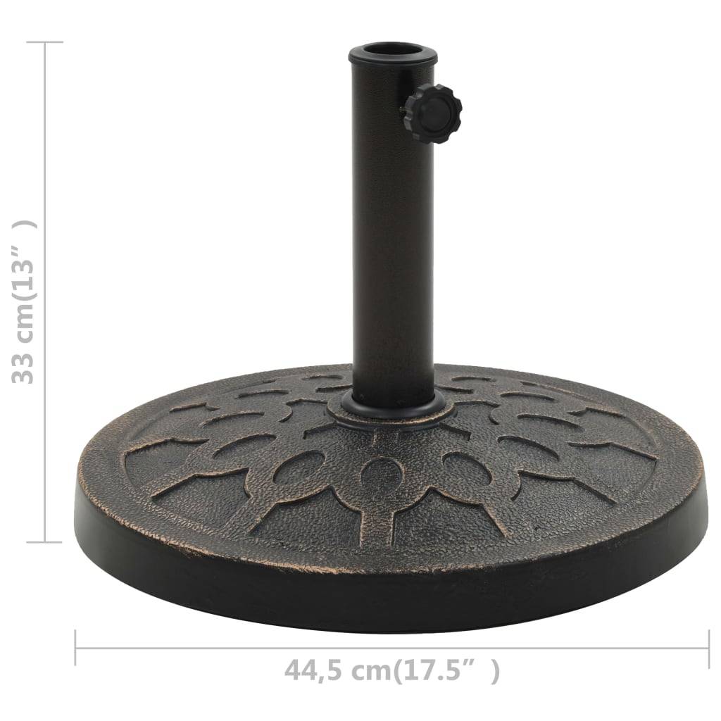 Vidaxl - Socle rond de parasol Polyrésine 13 kg Bronze vidaXL 45200 - Image 3