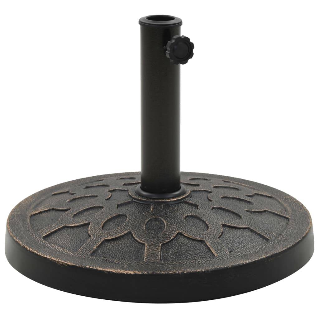 Vidaxl - Socle rond de parasol Polyrésine 13 kg Bronze vidaXL 45200 - Image 1