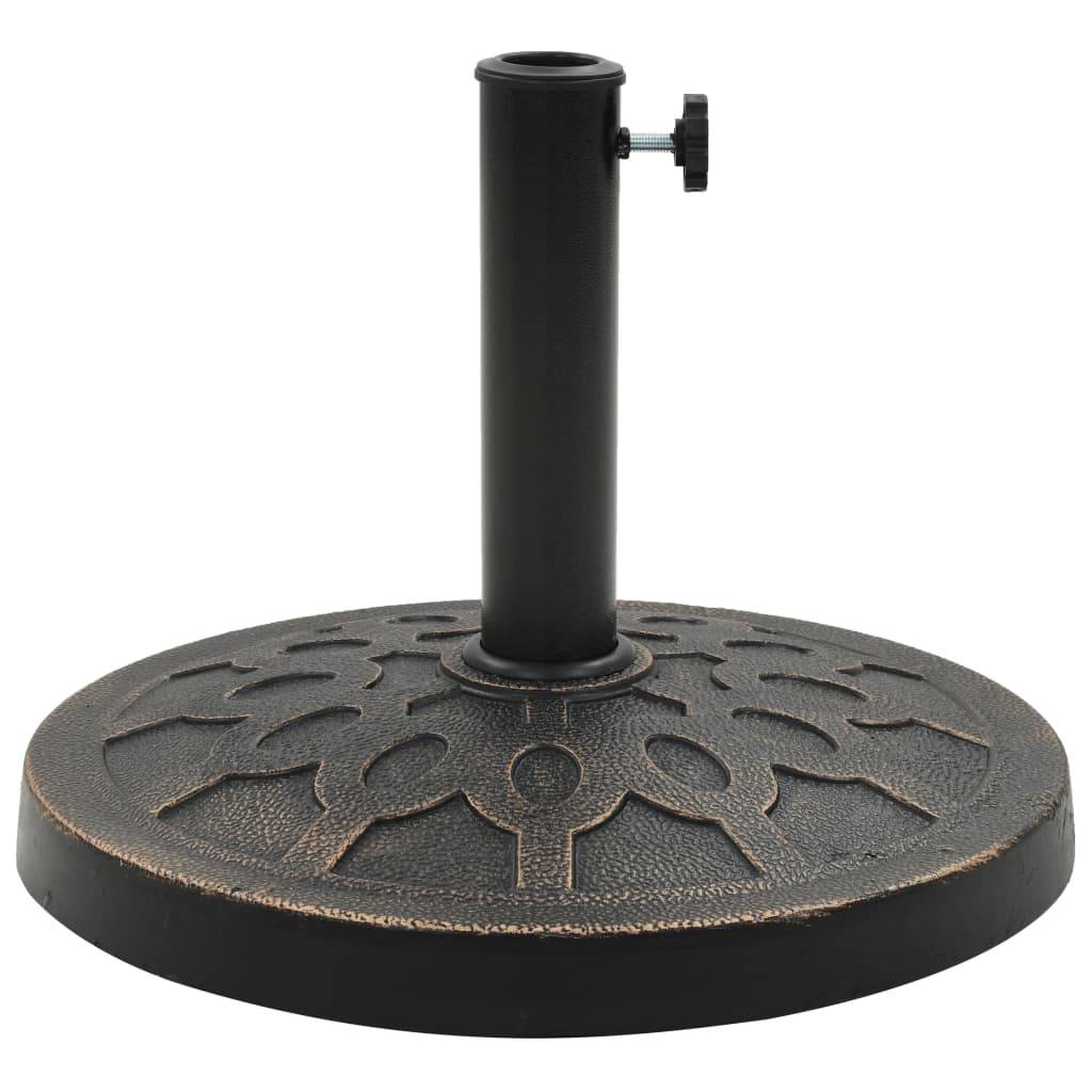 Vidaxl - Socle rond de parasol Polyrésine 13 kg Bronze vidaXL 45200 - Image 2
