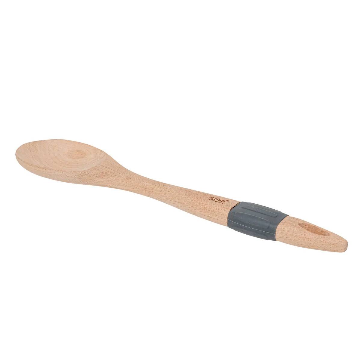 Lot de 2 Ustensiles de Cuisine "Bois" 32cm Naturel - Image 2
