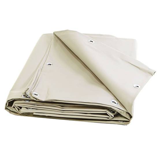 Bâche pour Carport Ivoire 2,5x4 m XP640CP - Garantie 10 ans - Toile PVC étanche pour abri de voiture - Made in France TECPLAST - Image 1