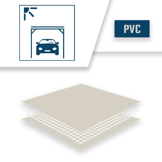 Bâche pour Carport Ivoire 2,5x4 m XP640CP - Garantie 10 ans - Toile PVC étanche pour abri de voiture - Made in France TECPLAST - Image 4