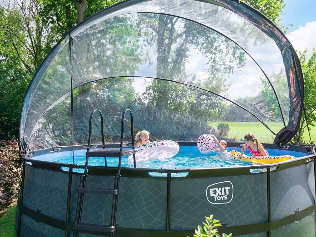 Exit Toys - Dôme pour piscine tubulaire ronde de Ø 4,75 à 4,95 m - Exit Toys - Image 5