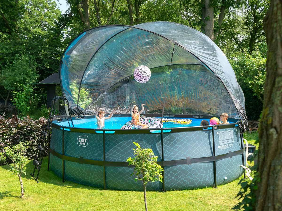 Exit Toys - Dôme pour piscine tubulaire ronde de Ø 4,75 à 4,95 m - Exit Toys - Image 3
