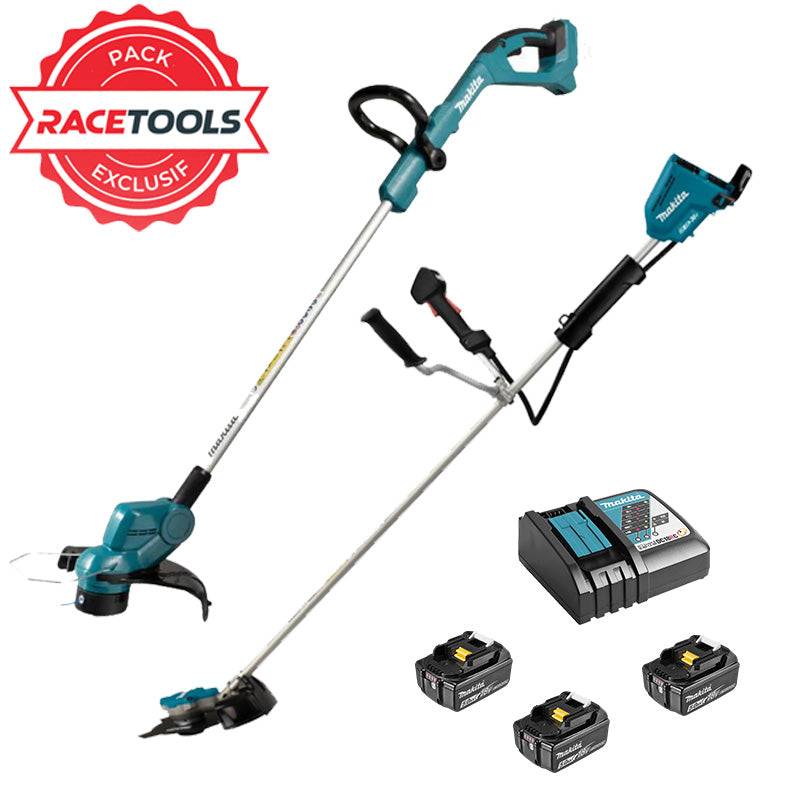 DLXRT01 MAKITA 2 outils Jardin - 18V LXT (DUR368AZ + DUR193Z + 3 x 5Ah + DC18RC) Makita - Image 1