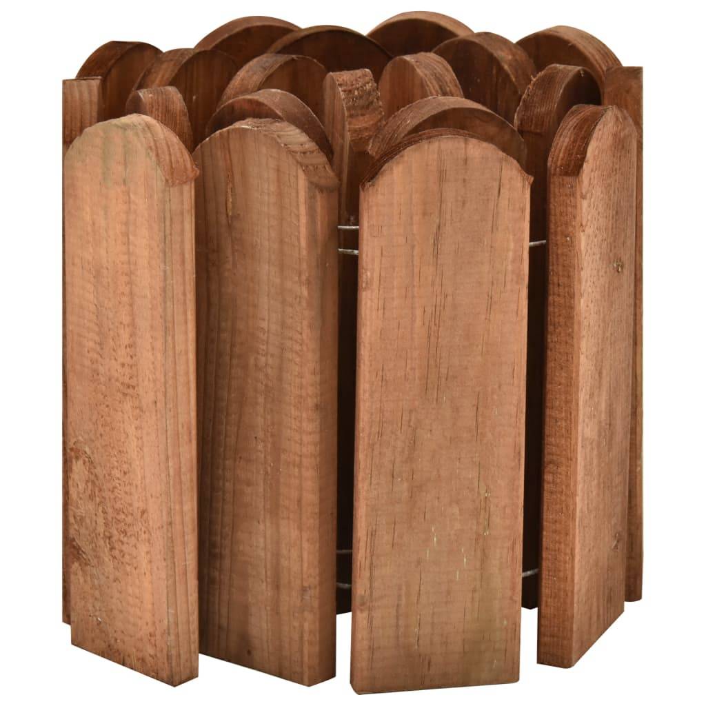 ComfortXL - Rouleau bordure bois pin imprégné extérieur séparation gazon 120x20cm brun - ComfortXL Outdoor Living - Image 4