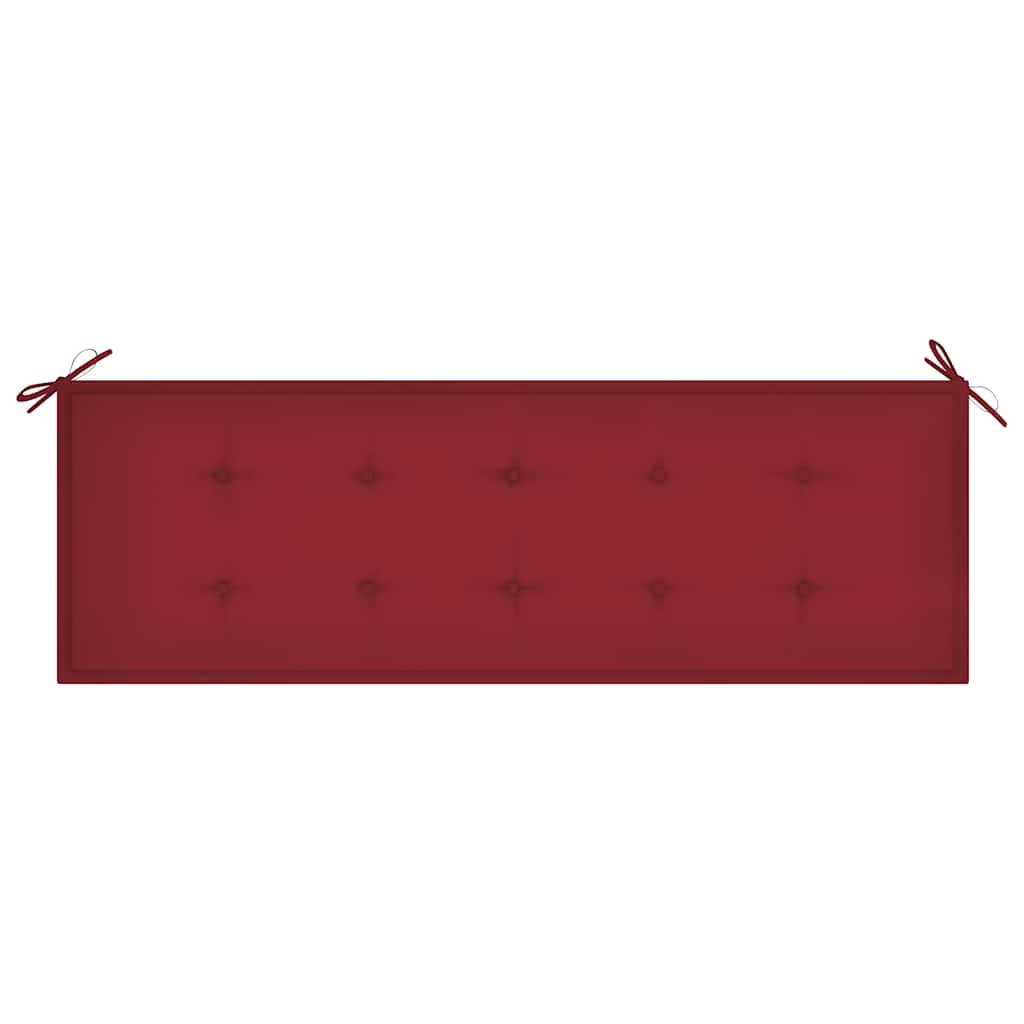 PANGIVO - Banc de jardin bois de teck rouge 159 x 57.5 x 90 cm - PANGIVO - Image 5