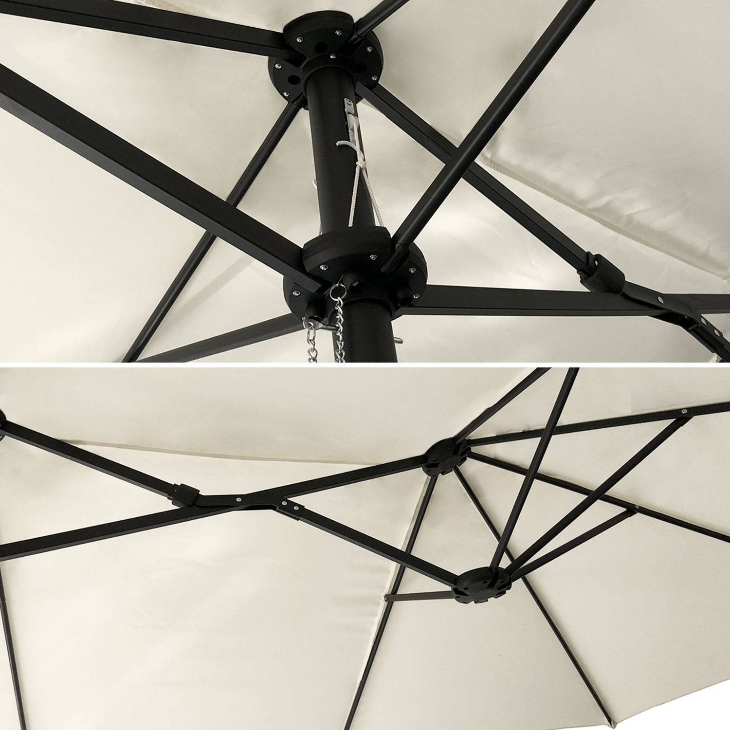 Parasol double 2x4m LINAI beige - HAPPY GARDEN - Image 3