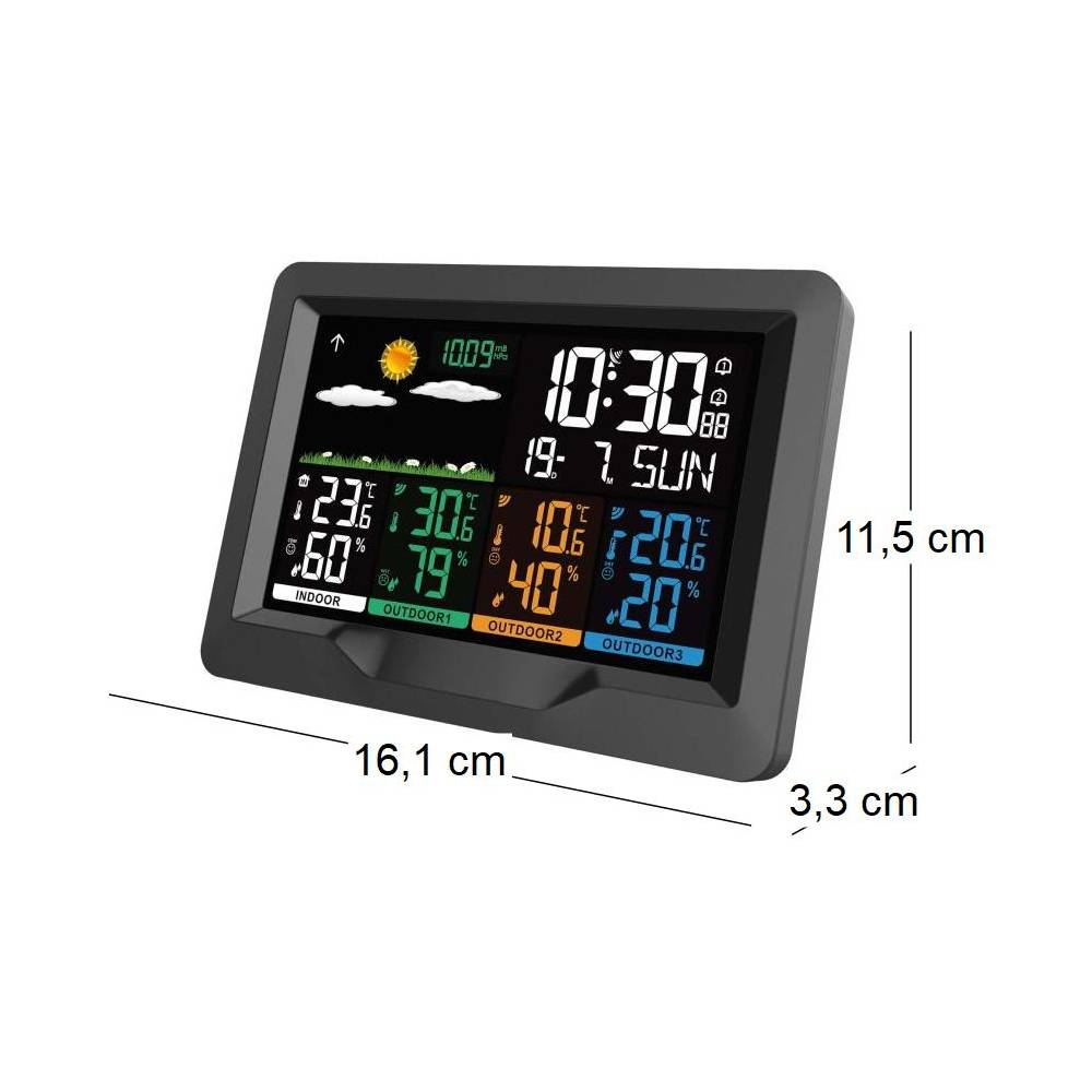 Stil - Station météo couleur avec 3 capteurs extérieurs - Image 3